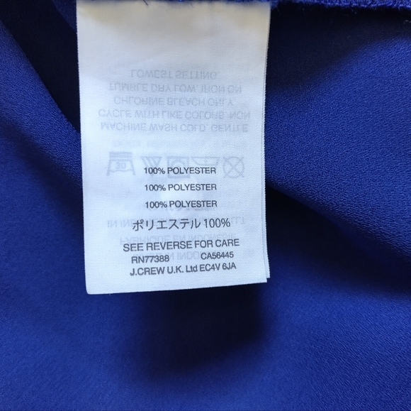 J. Crew Women's Blue Smocked Tank Top Polyester Size XXS - Picture 5 of 8